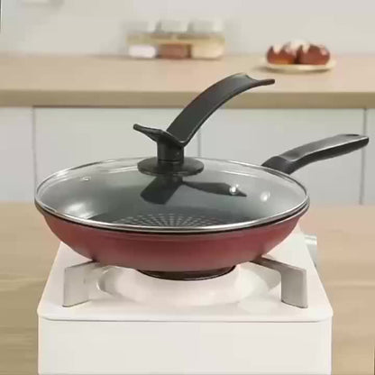 Cast Iron Frying Pan with Lid 24cm – Non-Stick Lightweight Skillet, Induction & Gas Compatible, Dishwasher Safe, Smokeless Cooking Pan for Steaks, Pancakes & Breakfast | ShopVora CA