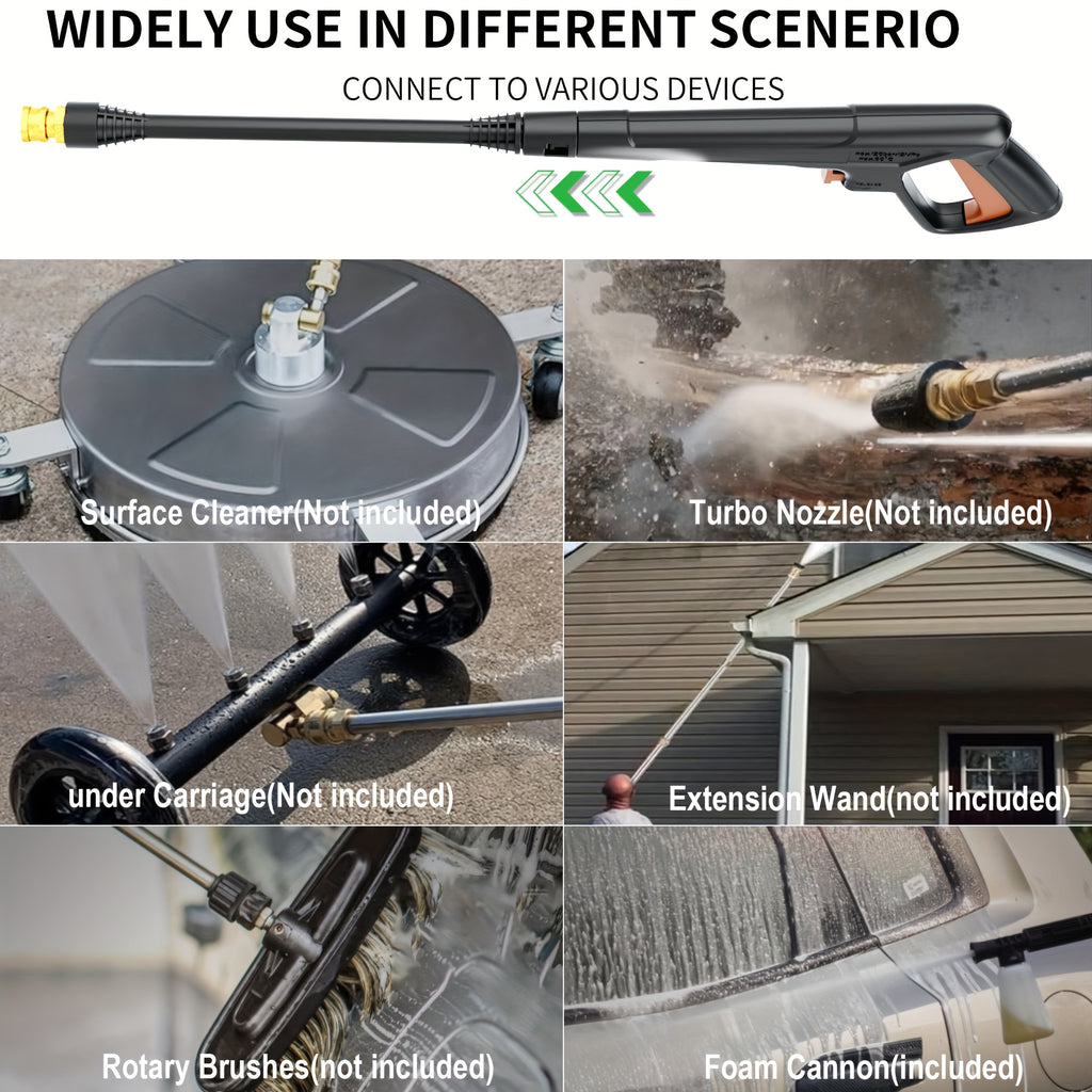 2025Upgraded Electric Pressure Washer, 4500 PSI 3.2 GPM Power Washer with 4 Quick Connect Nozzles, Inlet Hose & Filter& Foam Cannon for Cars/Fences/Driveways/Home Cleaning