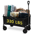 Multifunctional Folding Shopping Cart, Trolley, Height Adjustable & 360° Anti-skid Wheels - Heavy Duty Utility Vehicle For Sports, Shopping And Camping
