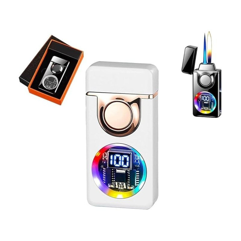 Smart Flip Induction Lighter with Voice Control & 5 Ignition Modes – Refillable Butane Metal Lighter, Visible Fuel Window, Portable EDC for Candles, Camping & Gifts | ShopVora CA