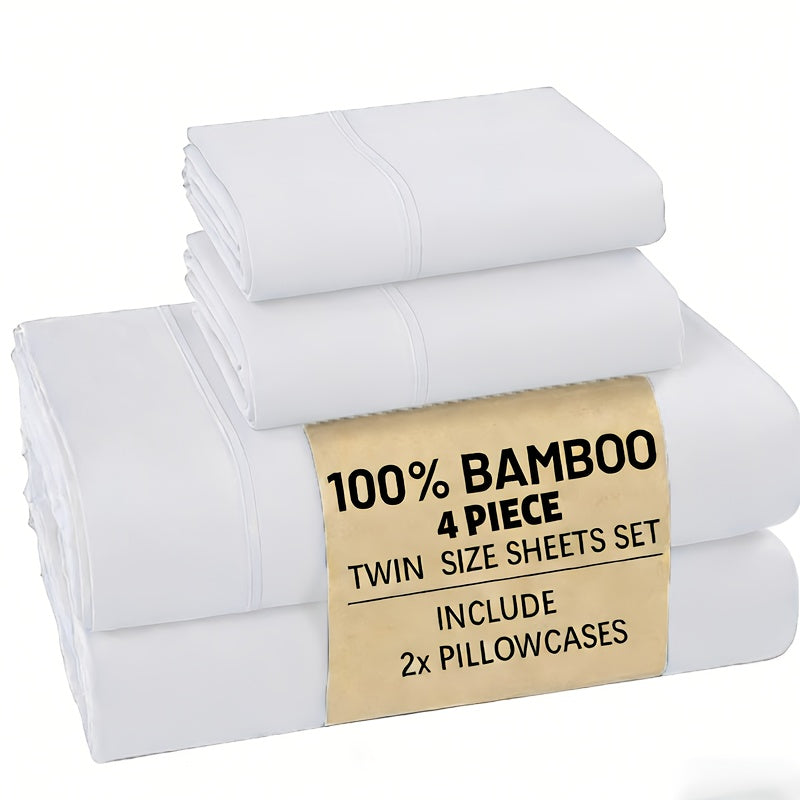 Bamboo Sheets Set 4-6pcs – 2200TC 100% Viscose Luxury Bed Sheet Set, Ultra Soft Cooling & Breathable, Hotel-Quality Bedding for Hot Sleepers – King, Queen, All Sizes | ShopVora CA