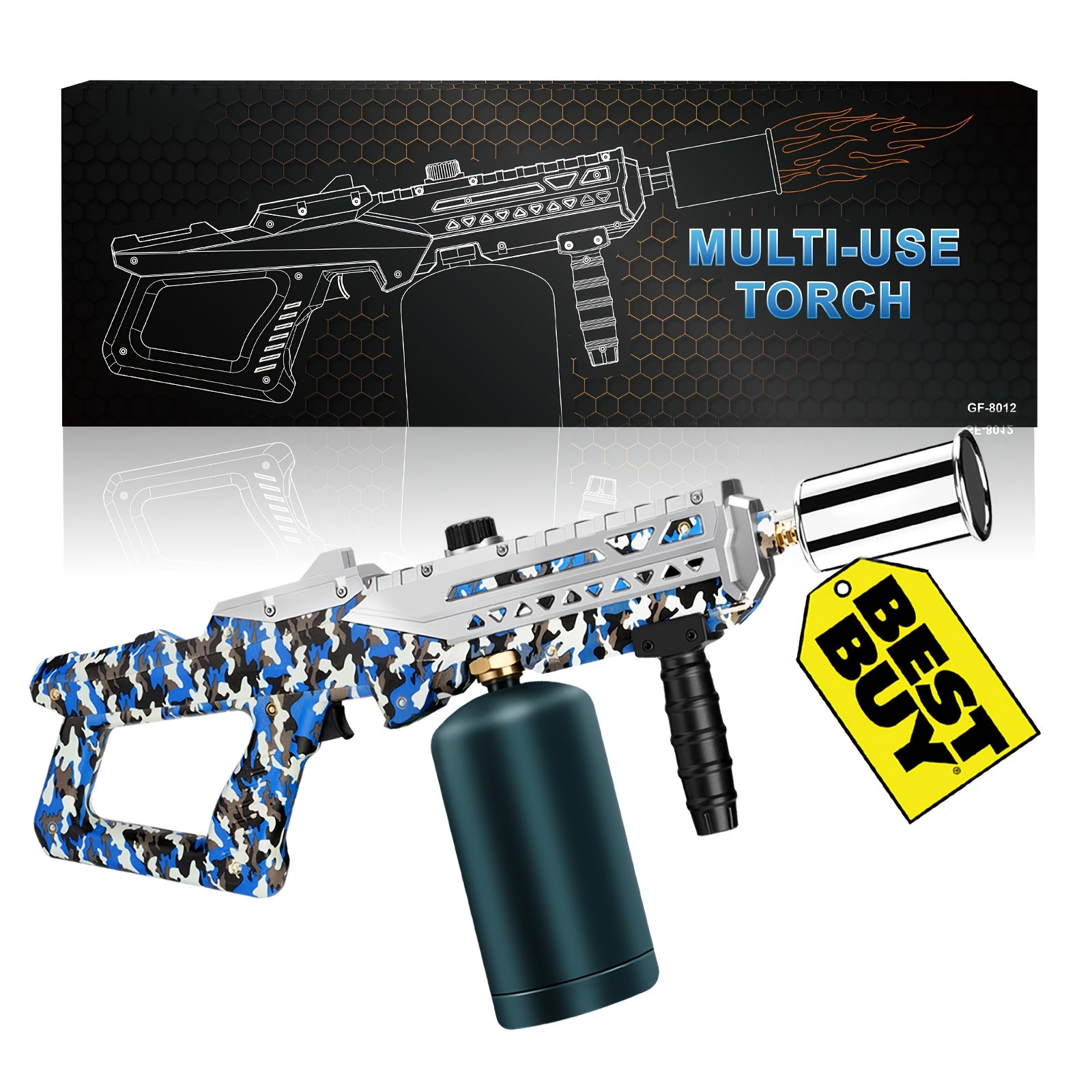 Powerful Propane Torch Gun, Flamethrower with Adjustable Flame, Blow Torch for Campfire, Fire Pit Starter, BBQ, Weed Killing, Fun Gift (Propane Tank Not Included)