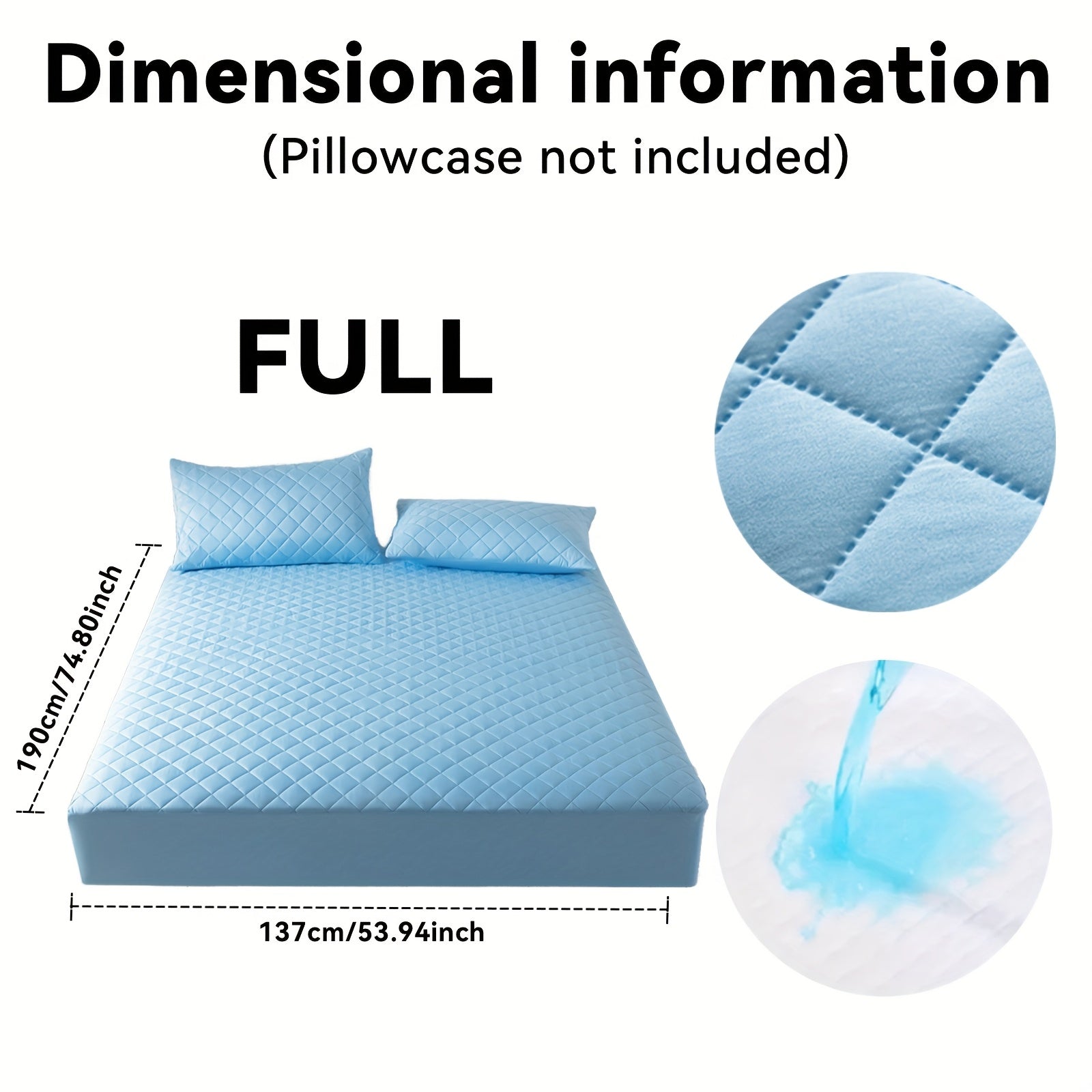 Waterproof Mattress Protector Set 2/3pcs, Thick Deep Pocket 9-15" Fitted Sheet & Pillowcase, Soft All-Season Bedding, Machine Washable – Twin Full Queen King, Multiple Colours