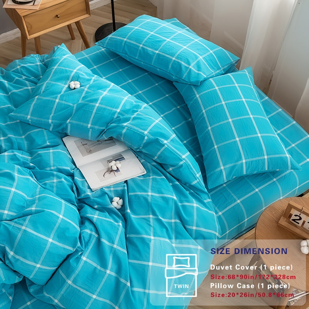 100% Washed Cotton Duvet Cover Set – Breathable, Durable & Ultra-Soft Comfy Bedding Set for All Seasons, Multiple Sizes & Colours