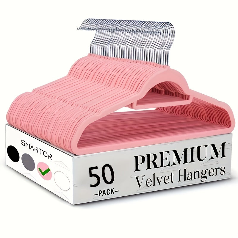 Velvet Hangers 20 & 50-Pack with 360° Rotating Hooks – Non-Slip Felt Coated, Space-Saving Closet Organizer for Coats, Pants & Suits | Heavy-Duty Wardrobe Storage Solution | ShopVora CA