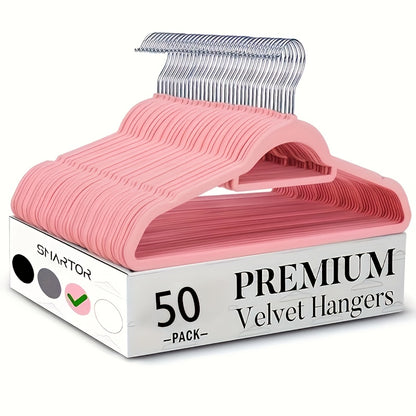 Velvet Hangers 20 & 50-Pack with 360° Rotating Hooks – Non-Slip Felt Coated, Space-Saving Closet Organizer for Coats, Pants & Suits | Heavy-Duty Wardrobe Storage Solution | ShopVora CA
