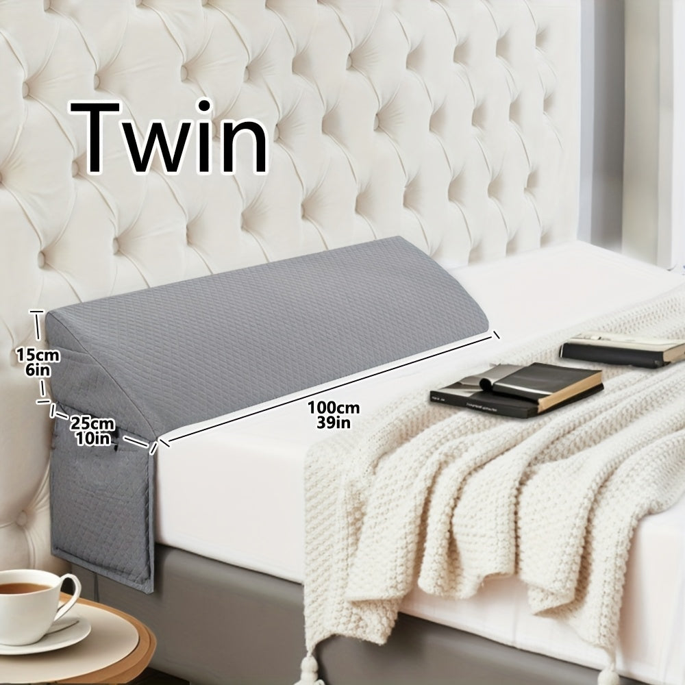 Bed Wedge Pillow Headboard Gap Filler – Mattress Wedge to Close Gap Between Headboard & Wall | Soft Sleeping Backrest Support Pillow | Twin, Full, Queen & King | Grey & White | ShopVora CA