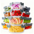 24pcs Set (12 Containers 12 Lids) Glass Bento Box