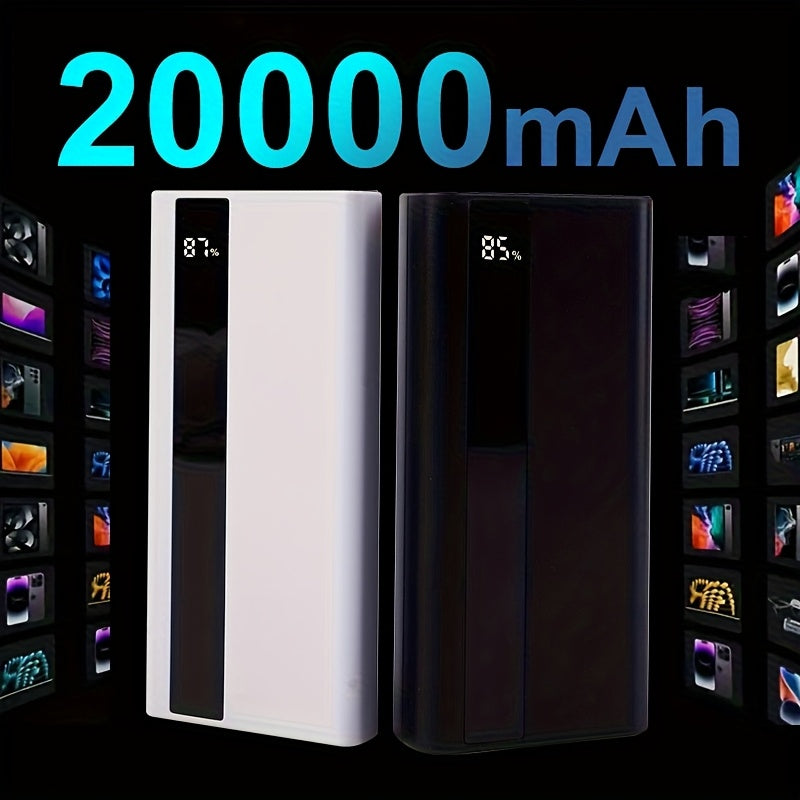 Fast Charging Power Bank 10000mAh/20000mAh with Built-in Cables, PD 20W iPhone & QC3.0/22.5W Android, USB-A/Type-C/Micro Port, LED Display – Portable Charger for Travel & Camping