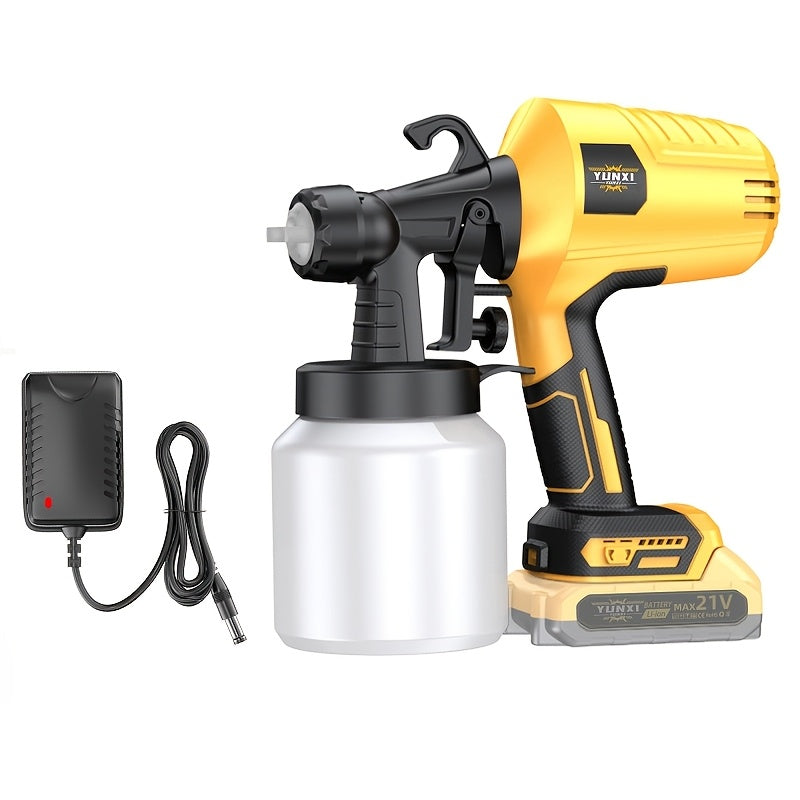 Cordless Lithium Ion Spray Paint Gun Kit – Electric Paint Sprayer for DIY Home, Furniture, Cabinets, Fences, Walls, Doors & Car Repairs | Father's Day Gift