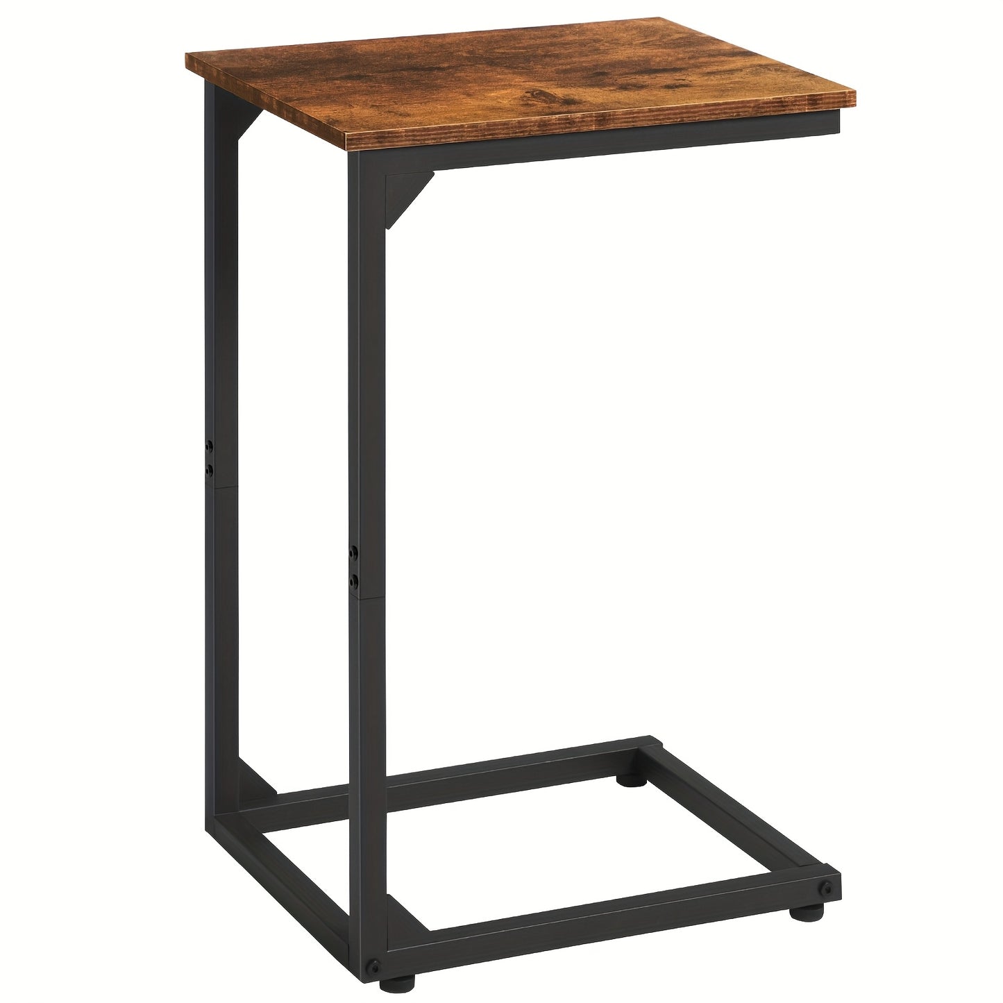 C-Shaped End Table Sofa Side Table with Metal Frame – Small Snack Table for Living Room Bedroom Bedside, Optional Charging Station, Set of 1 or 2
