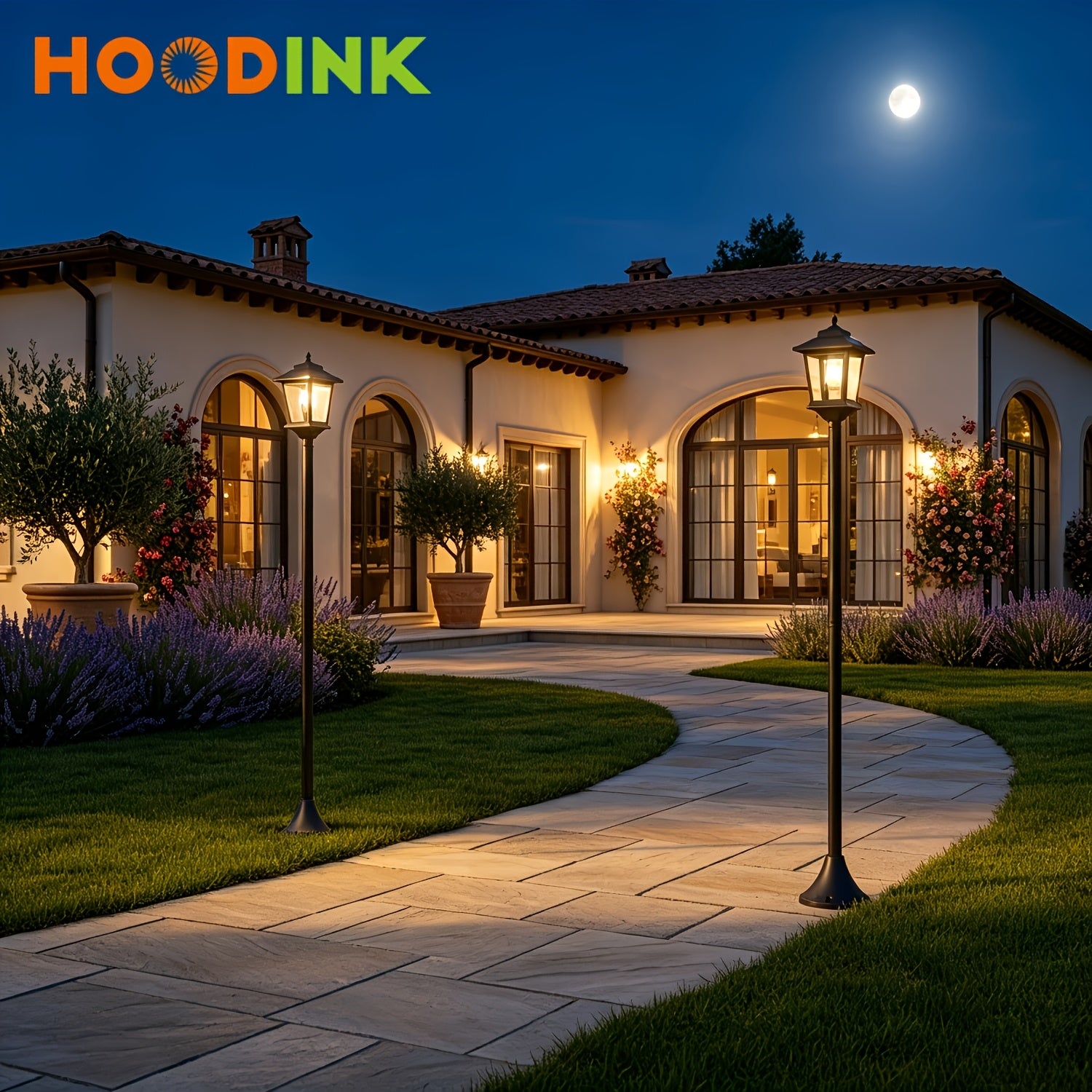 2-Pack Outdoor Solar Lamp Post Lights – Aluminum Waterproof Solar Pillar Lights, Warm White 3000K LED, 2000mAh Battery, 6-10 Hours Runtime – Garden, Pathway, Driveway & Patio Lighting