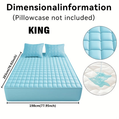 Quilted Cooling Mattress Protector with 9-15" Deep Pocket – Waterproof, Machine Washable, Breathable Fitted Bed Cover for All Mattress Sizes – Home Bedding Essentials