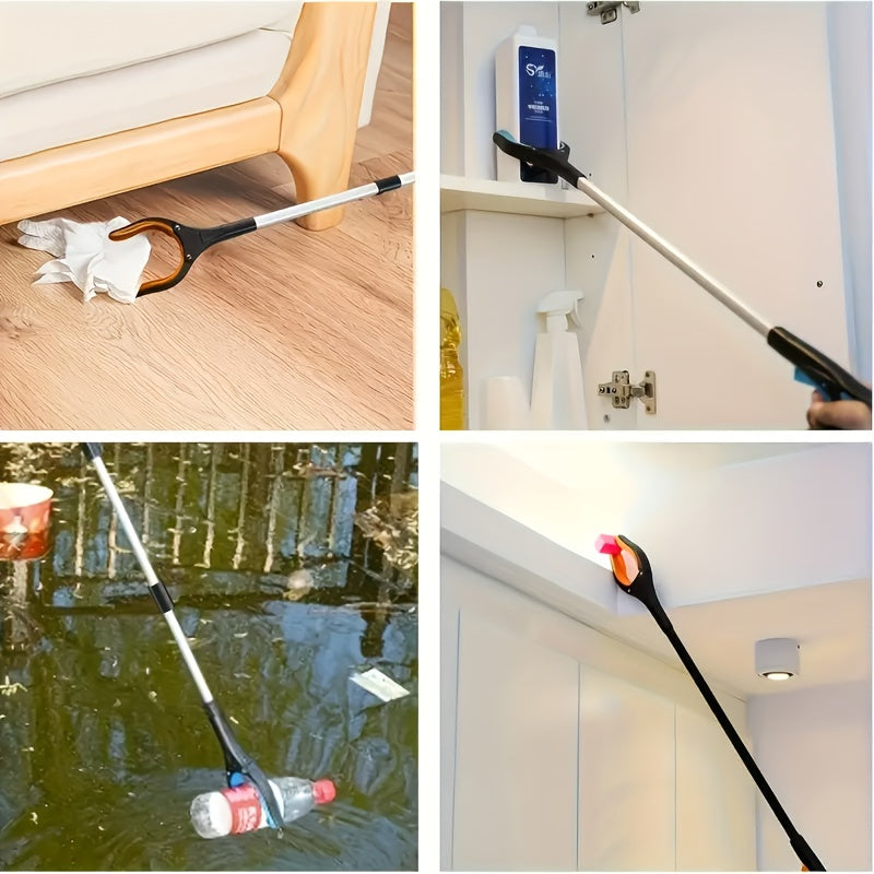 [Foldable Grabber Tool] Lightweight 33-Inch Foldable Grabber Tool for Seniors | Extendable Reacher with 360° Rotating Jaws for Easy Trash Pickup & Mobility Assistance, Long, Trash Pickup,1pc Foldable Multi-Scene Trash and Reacher Grabber, Ideal for Living