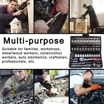 Portable Car & Bicycle Repair Ratchet Tool Set – Multipurpose Ratchet Torque Wrench & Screwdriver Kit for Auto Maintenance, Vehicle & Bike Repairs, Ideal Gift for Mechanics & DIY Enthusiasts