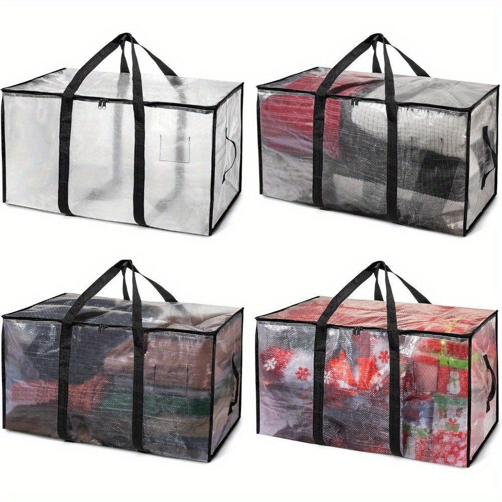 Large Moving Bags & Storage Totes with Backpack Straps Zippers & Handles – Heavy Duty 600D Packing Bags for Relocation College Dorms Seasonal Storage | 2/4/6 Pack