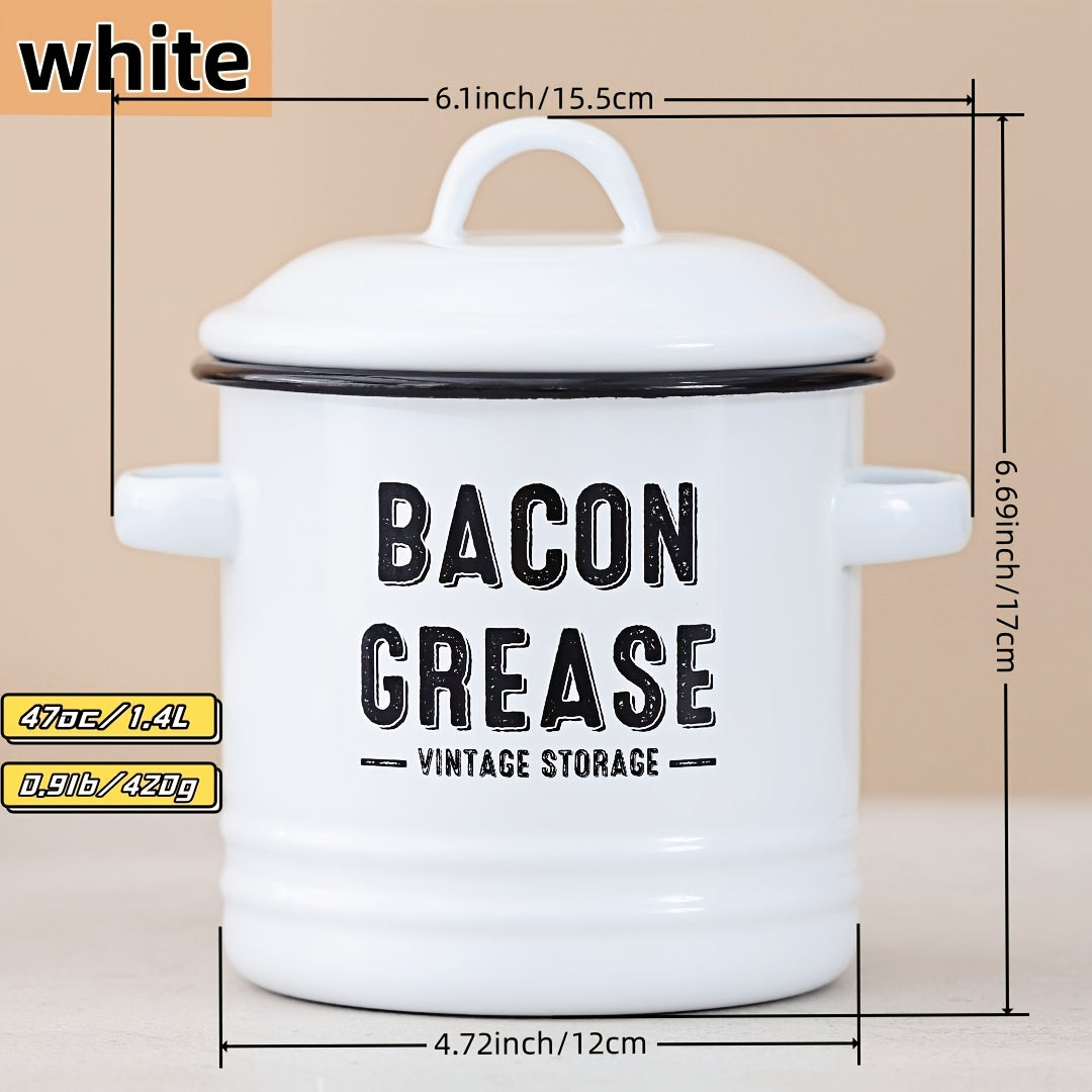 Bacon Grease Container & Oil Storage Can Set – High-Temperature Safe Condiment Bottles with Filter, Spacious Food Storage for Kitchen & Outdoor Cooking, Handmade Gift Idea Canada
