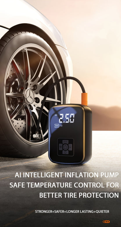 Cordless Portable Tire Inflator Air Compressor 100W, Digital Display, 5 Inflation Modes, 3-150 PSI, 40L/min, Rechargeable Lithium Battery – For Car, Motorcycle, Bicycle & Ball