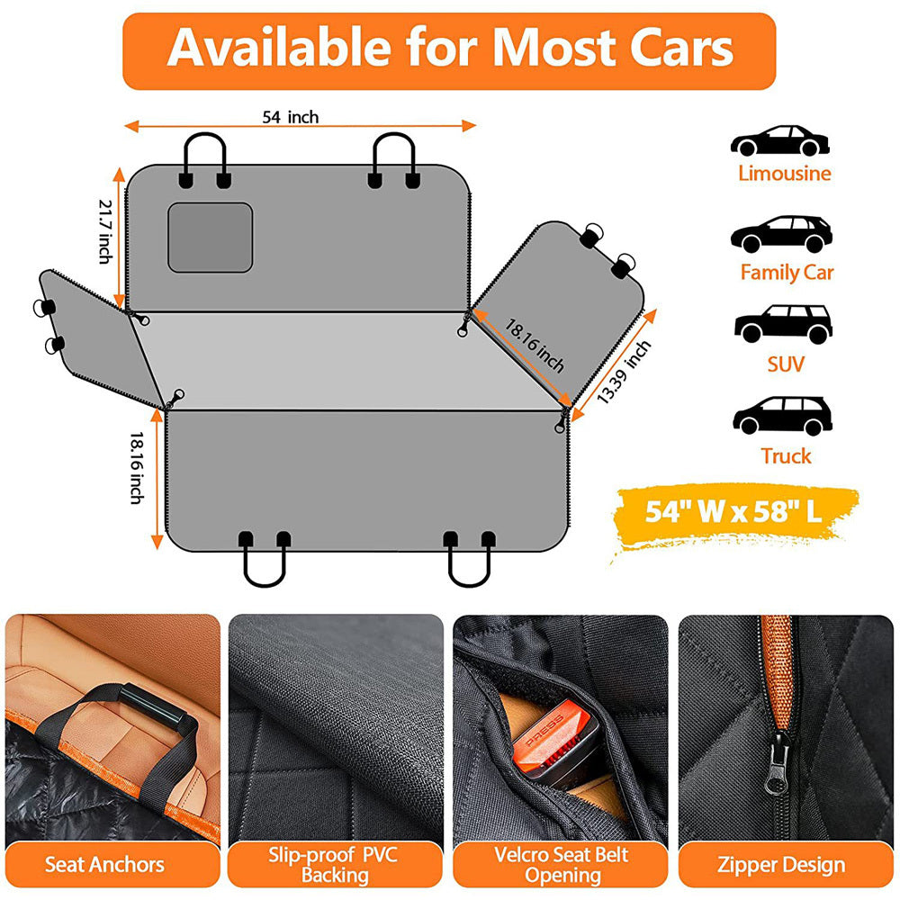 Dog Car Seat Cover for Back Seat Cat Mat Waterproof Scratchproof