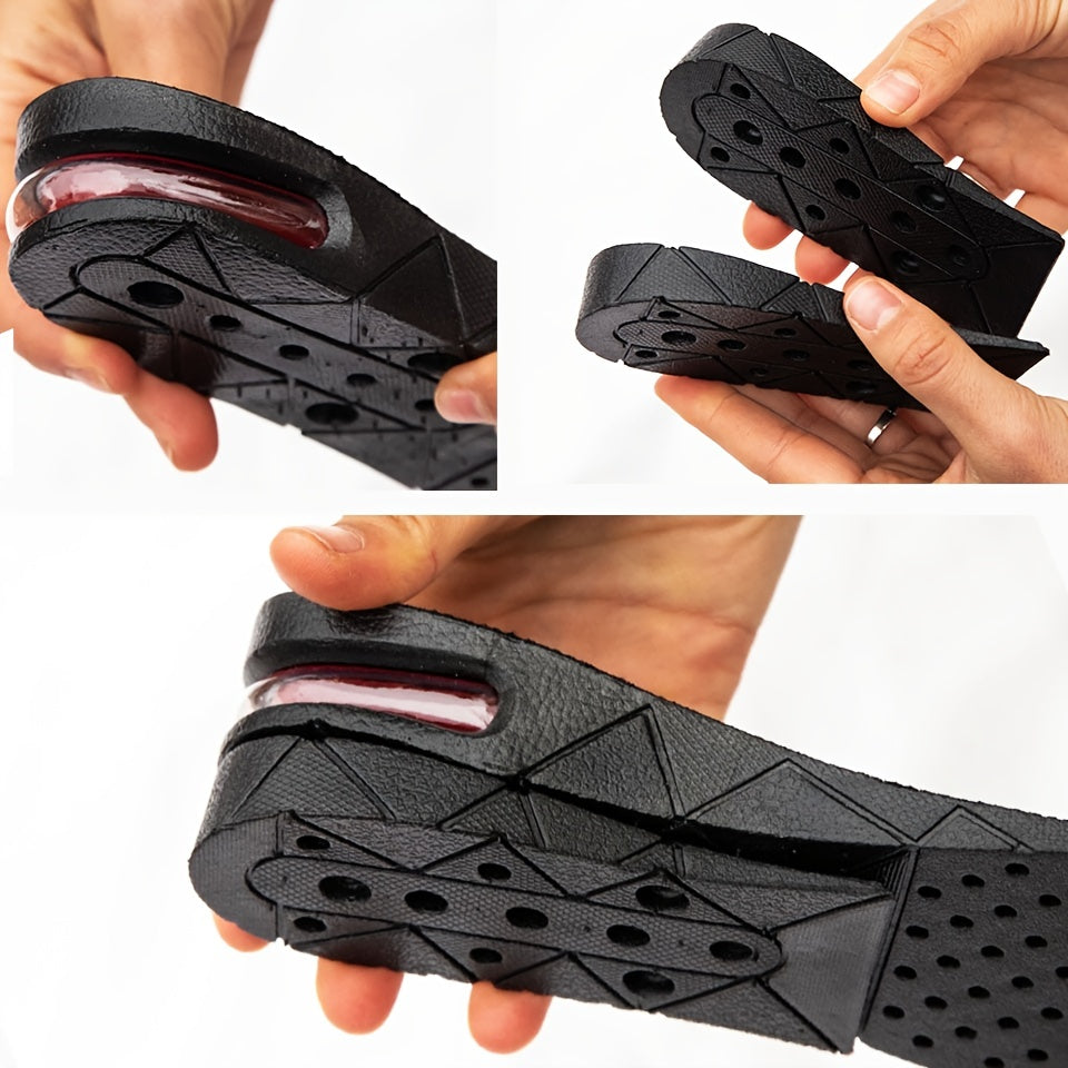 1.18-3.54inch Adjustable Height Invisible Heel Lift Insoles - Air Cushion Technology, Ergonomic Heel Support & Breathable EVA Material for Taller Shoes, Comfortable & Lightweight Foot Pads