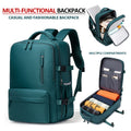 Large Capacity Travel Backpack with Multiple Pockets, 15.6" Laptop & Tablet Compartment, Adjustable Straps, Durable Polyester & Sturdy Zippers, Ideal for Business Commute & Outdoor Use, Versatile Laptop Backpack for Men Women