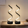 Spiral LED Table Lamp Dimmable – Push Button Desk Light with Metal Base for Bedroom, Living Room, Office & Coffee Shop Décor – Unique Birthday, Christmas & Valentine’s Gift (1pc or 2pcs)