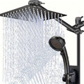 Shower Head Combo - 8/10-inch High-pressure Rain Shower Head - with 9-inch Adjustable Extension Arm And 3-setting Hand-held Showerhead - for A Powerful Spray to Cope with Low Water Pressure - with A 59-inch Long Hose