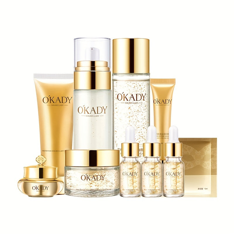 24K Gold Luxury Polypeptide Skincare Set – Day & Night Moisturizing & Firming Skin Care for All Skin Types, Non-Allergenic – Premium Christmas, New Year & Holiday Gift for Women