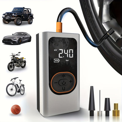 Wireless Smart Tire Inflator 150PSI – One-Click Intelligent Air Pump with Pressure Gauge & LED Light, Cordless Rechargeable Pump for Cars Bicycles Motorcycles – Canada
