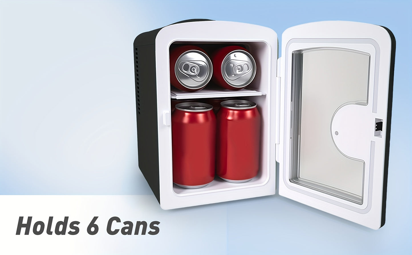 Mini Fridge 1.06 Gallon Portable Skincare Refrigerator - 12V DC Compact Quiet Cooler for Bedroom, Dorm, Car & Desk, Ideal for Cosmetics & Beverages, Cute Christmas Gift for Her