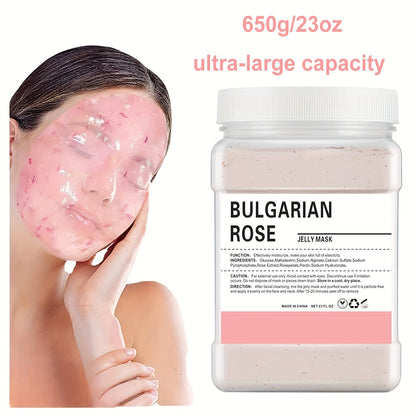 Jelly Mask Powder 650g Super Large – Hyaluronic Acid, Collagen, Vitamin C, Rose & Tea Tree – Moisturizing Firming Facial Mask for Spa & Home Skincare, Perfect Beauty Gift