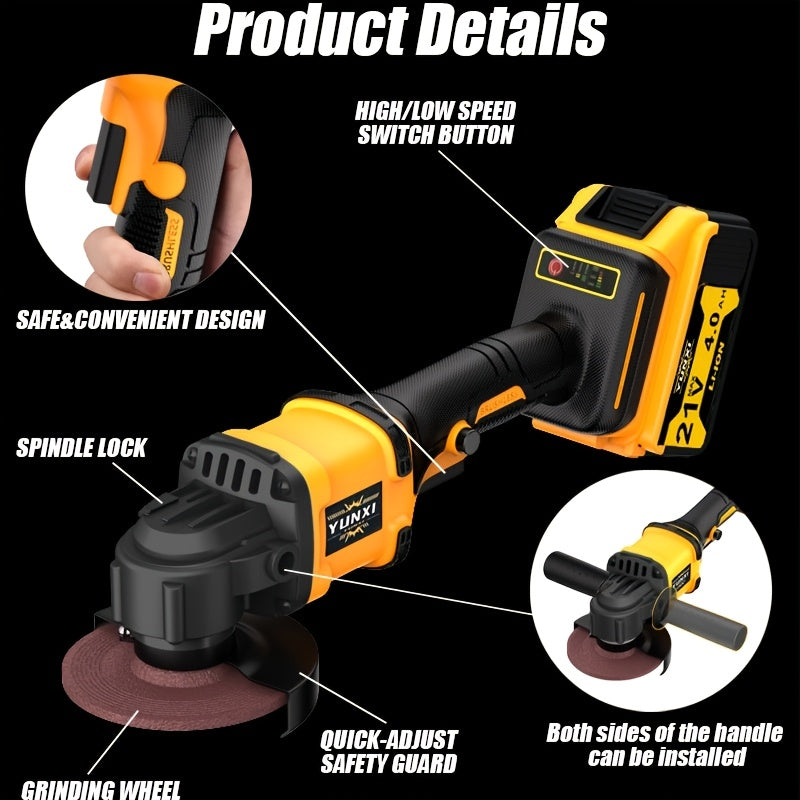 Cordless Angle Grinder Set 21V Rechargeable Lithium Ion with Fast Charger – 1 or 2 Battery Options, Multiple Accessory Kits for Grinding & Polishing, Home Workshop Tool, Gift for Men & Women Canada