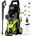 2025Upgraded Electric Pressure Washer, 4500 PSI 3.2 GPM Power Washer with 4 Quick Connect Nozzles, Inlet Hose & Filter& Foam Cannon for Cars/Fences/Driveways/Home Cleaning