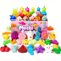25pcs SYNCFUN Mochi Squishy Toys Suitable for Kids, Mini Squishy Mochi Relax Sensory Fidget Toys with TPR Material, Kawaii Party Favors for Birthday Gifts, Classroom Prizes, Basket Stuffers & Goodie Fillers (Random Assortment)