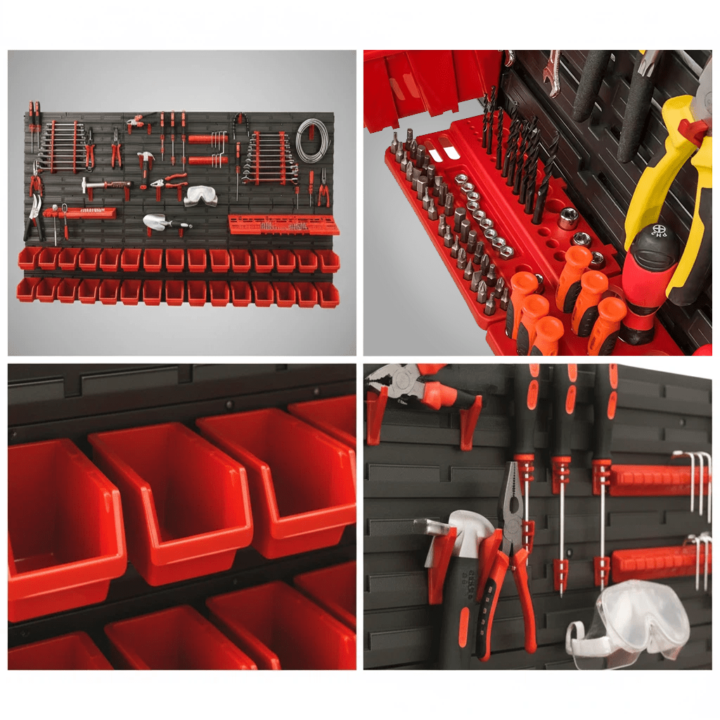 Complete Tool Organizer, Screwdriver, Wrench Storage Box, Garage Tool Rack, For Screws, Nuts, Nails, Beads And Small Hardware, To Install Garage Organizer And Storage, Father'S Day Gift, Suitable For Home, Garage And Studio