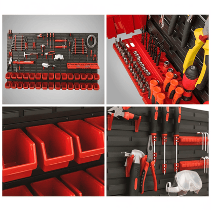 Screwdriver & Wrench Tool Organizer Set 30 39 49 98 Pcs – Storage Rack for Screws, Nuts, Nails & Small Hardware, Home Garage Workshop Studio, Father's Day Gift for Men