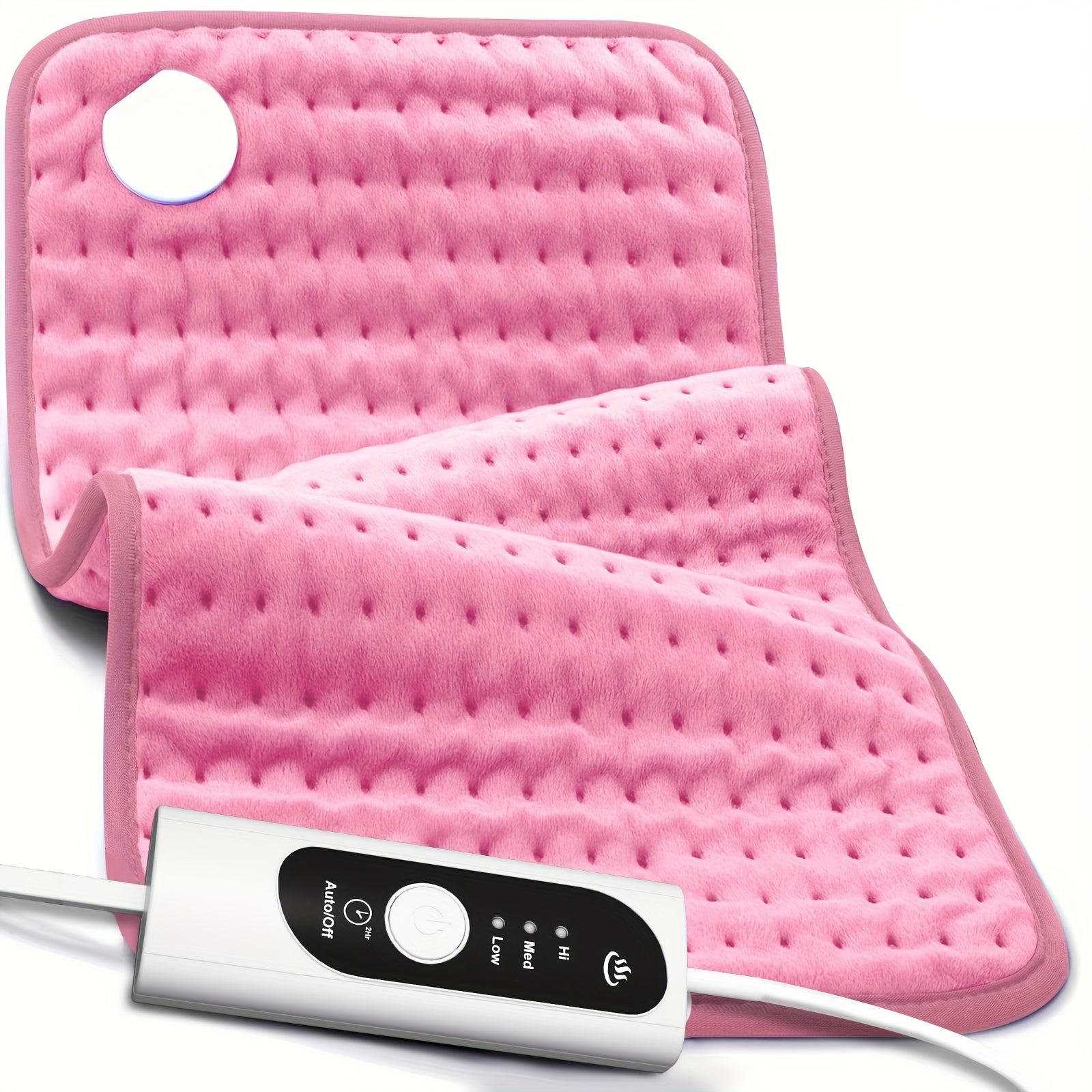 Electric Heating Pad for Neck Shoulders & Back – 6 Heat Settings, 4 Timers, Auto Shut-Off, Weighted Option, Soft Washable Cover, Pain Relief Gift for Women Men