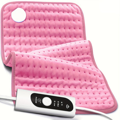 Electric Heating Pad for Neck Shoulders & Back – 6 Heat Settings, 4 Timers, Auto Shut-Off, Weighted Option, Soft Washable Cover, Pain Relief Gift for Women Men