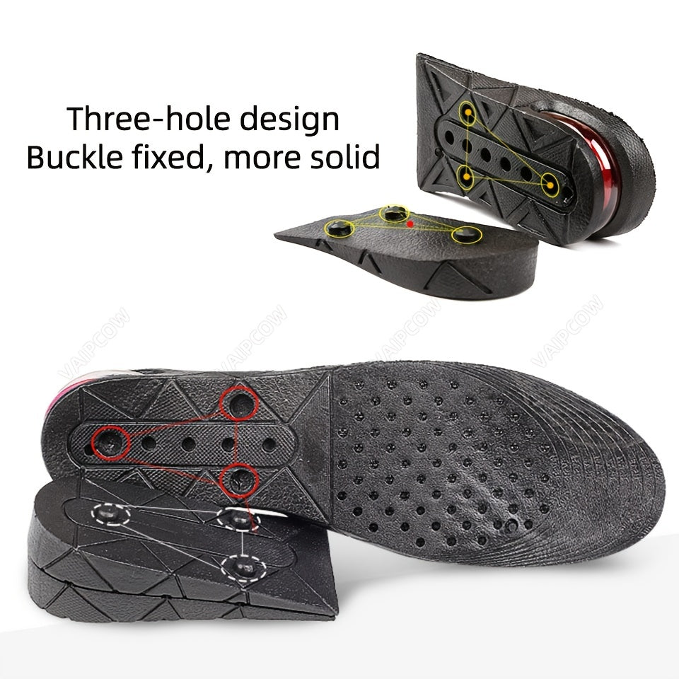 1.18-3.54inch Adjustable Height Invisible Heel Lift Insoles - Air Cushion Technology, Ergonomic Heel Support & Breathable EVA Material for Taller Shoes, Comfortable & Lightweight Foot Pads