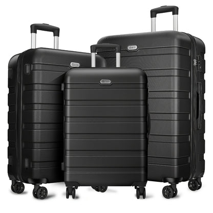 ABS+PC Hardside Luggage Set 3-Piece with TSA Lock & 4 Universal Wheels – Lightweight Suitcase 20" Carry-On, 24" & 28" Checked Sizes for Men & Women | ShopVora CA