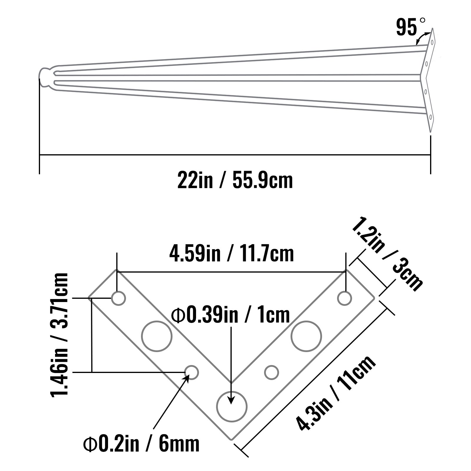 VEVOR Table Legs 16-40 inch Black Set of 4 Desk Legs Each 220lbs Capacity Hairpin Desk Legs 3 Rods for Bench Desk Dining End Table Chairs Carbon Steel DIY Table Legs Heavy Duty Furniture Legs