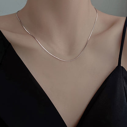 925 Sterling Silver Box Chain Necklace for Women - Hypoallergenic Minimalist Design, 16-24 Inch Adjustable Layering Necklace, Eternal Gift for Mother, Wife & Girlfriend
