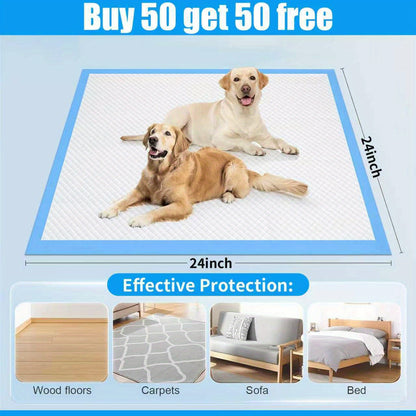 Super Absorbent Dog Pee Pads XL XXL – Buy 50 Get 50 Free, Thickened Leak-Proof Training Pads for Medium Large Dogs, Puppy Pads, Camping & Adult Care Canada