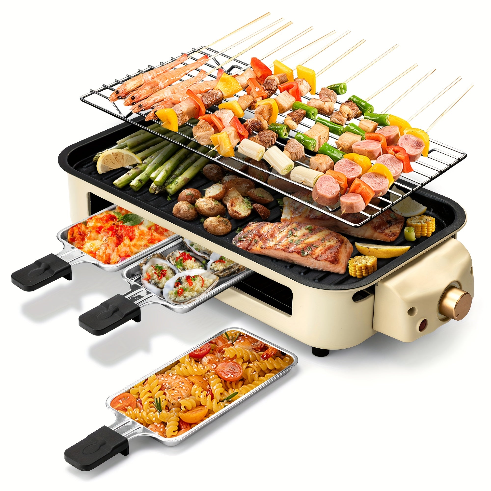 Indoor Electric Grill 1700W Smokeless with Removable Non-Stick Plate – Portable BBQ Griddle for Hot Pot, Home Cooking & Entertaining, Dishwasher Safe | ShopVora CA