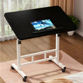 Adjustable Height Folding Desk with 360° Sliding Tabletop & - Space-Saving Lift Table Suitable for Bed, for Office, Dorm - Assembly, Wood & Metal Frame - Ideal Gift (Christmas/Halloween), Utility Racks