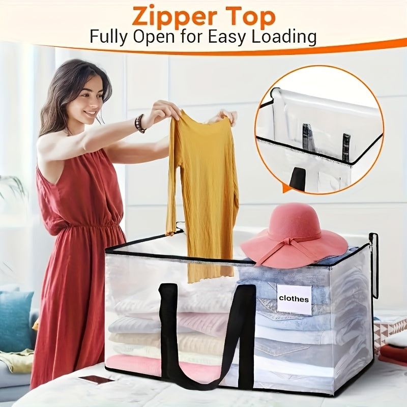 Oversized Moving Bags with Backpack Straps 2/4/6 Pack – Heavy Duty 600D Water-Resistant Storage Totes with Zippers & Handles for Moving, College Dorm, Holiday & Home Organization