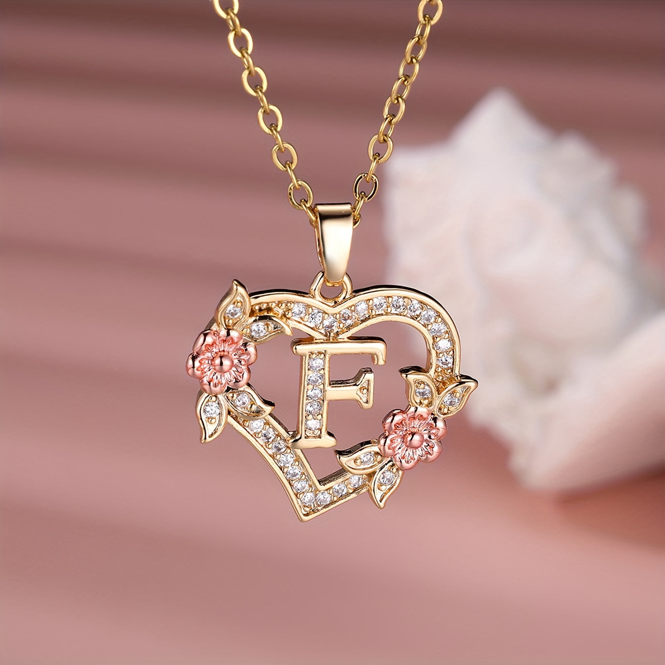 S925 Sterling Silver Heart Pendant Initial Letter Necklace for Women – Moissanite Sparkling, Personalized A-Z Name Jewelry, Birthday & Holiday Gift