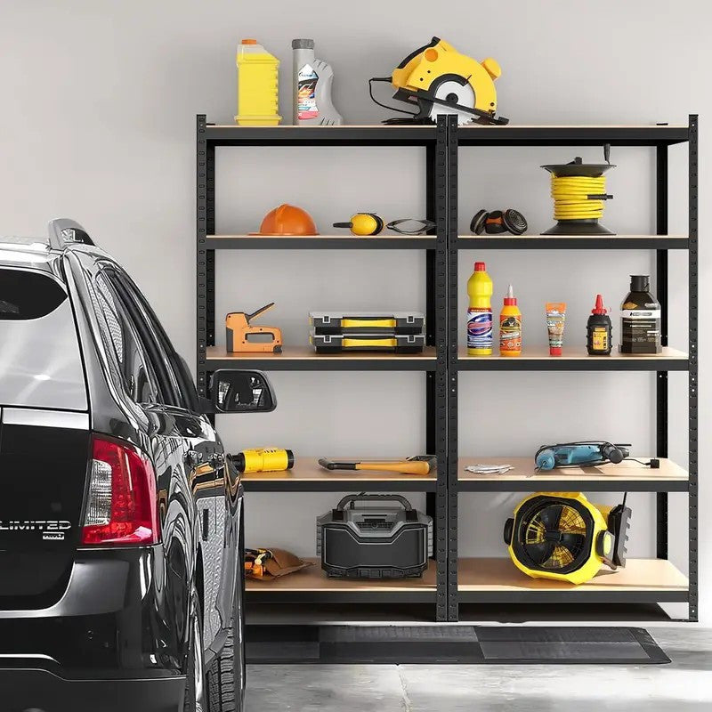 Heavy Duty 5-Tier Metal Storage Shelving Unit 2200 lbs Capacity Adjustable Garage Shelves Freestanding Industrial Rack for Warehouse Basement Pantry