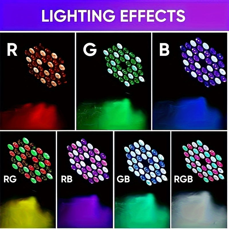 6/4/2 Pack, Flower Dance 36LEDs New Designed Stage Lights DJ Par Light Party Lights Uplights with Sound Activated Remote DMX Control for Disco Dance Wedding Club Christmas New Year Birthday Music Party Stage Lighting