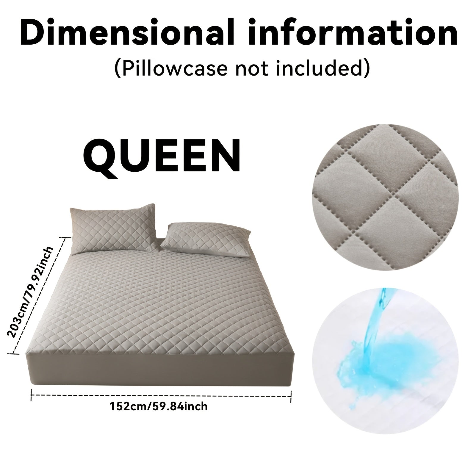 Waterproof Mattress Protector Set 2/3pcs, Thick Deep Pocket 9-15" Fitted Sheet & Pillowcase, Soft All-Season Bedding, Machine Washable – Twin Full Queen King, Multiple Colours